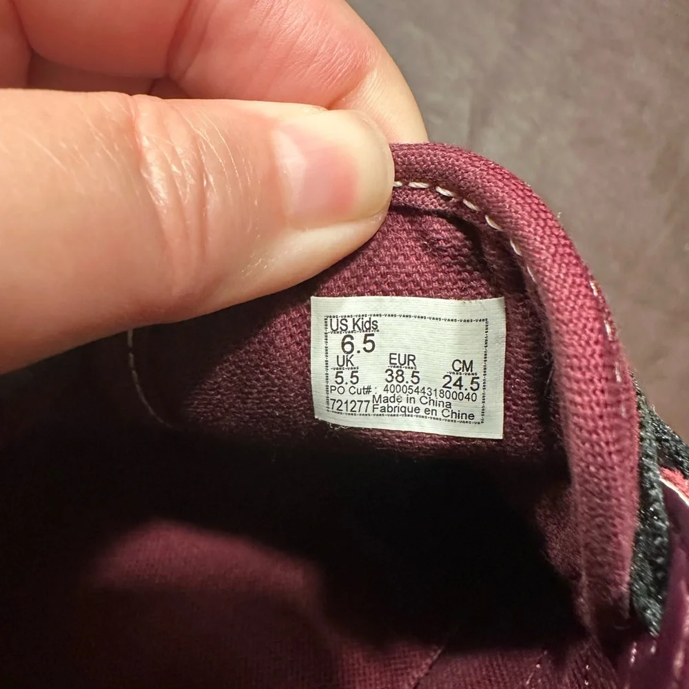 Vans Kida Old Skool Suede Sneakers - Burgandy/White